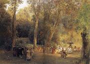 Oswald achenbach The park near the Roman oil painting